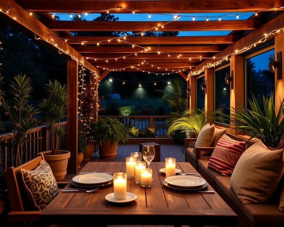 terras verlichting sfeer