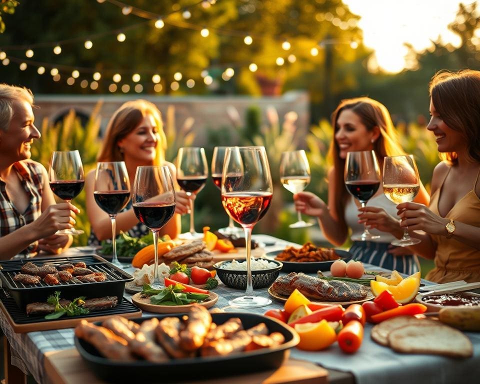 wijn bij barbecue