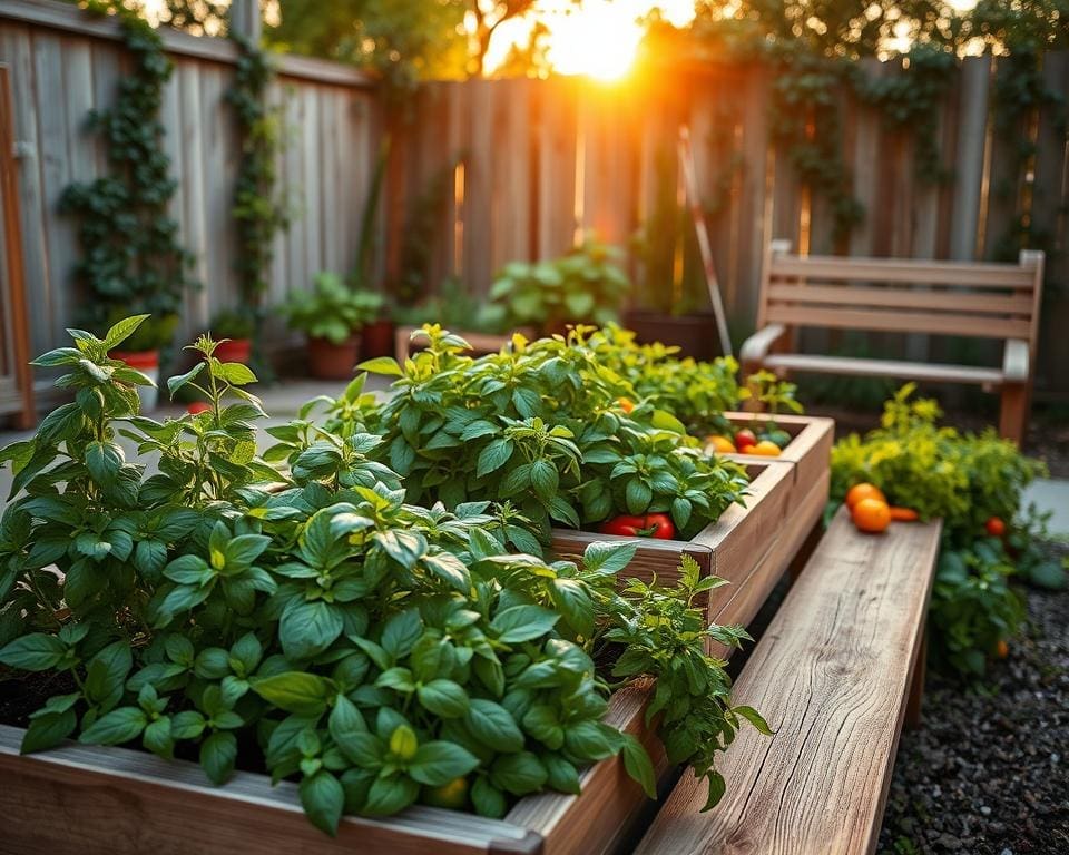 verhoogde moestuin